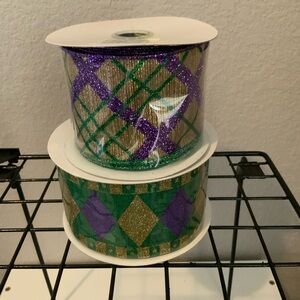Mardi Gras wired ribbon